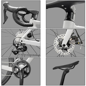 Vélo de gravier BXT en fibre de carbone 700C avec passage de câbles entièrement intégré, groupe de freins à disque 105 <span class=keywords><strong>R7000</strong></span> 2*11 vitesses, vélo de route/gravier - Product Image 4