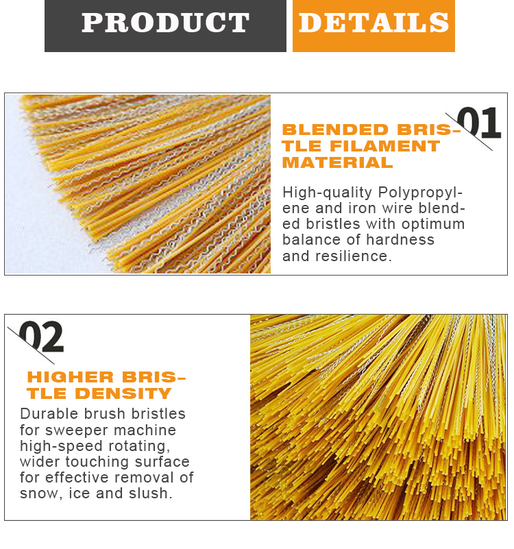 Flat Circle PP Street Sweeper Brush Road Sweeping Brush For Sweeper