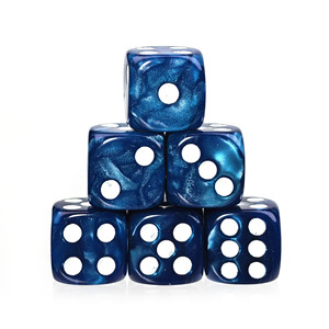 Juego de Dados de Alta Calidad, Tamaño Estándar, 6 Caras, 16 mm, Esquinas Redondeadas, Patrón de Perlas, Color Sólido - Product Image 4