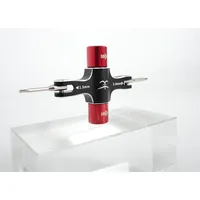 Clé à molette TransTEC M5 Quad avec outil à roulement unidirectionnel intégré, tournevis 1,5 mm/2 mm pour dégagement d'hélice et moteur de drone de course RC FPV en métal