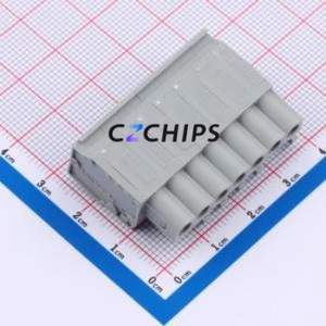 231-107/026-000 Plug-in Terminal Block Connector ( Pitch: 5mm )( Color: Gray )( Total PIN Count: 7P )( Number of Rows: 1 ) - Product Image 2