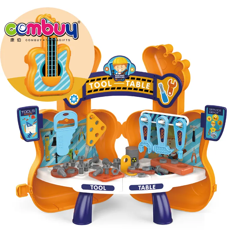 Имитация формы гитары имитация игровой стол набор для детей ящик для инструментов игрушки