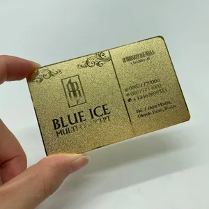 MDT-بطاقة أعمال معدنية بلون ذهبي مصنفر 15 نوفمبر