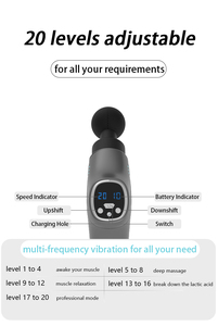 Intelligente Massagepistole mit Display 20 Geschwindigkeiten Tiefengewebe-Massagegerät Professionelle Massagepistole - Product Image 6