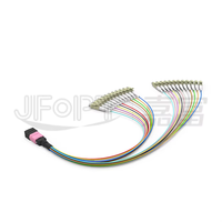 JFOPT monomode 24 cœurs G657 LSZH gaine extérieure câble de raccordement à fibres optiques MTP/PC-LC/UPC APC cavalier OM3 alimentation par JFOPT