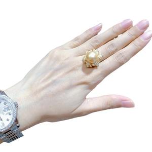 ส่งแหวนแฟชั่นทรงกลมสีทองธรรมชาติ 13-14 มม. ประดับด้วยลูกปัดเงินแท้สไตล์ญี่ปุ่นรูปดอกไม้บาน ให้แฟนสาวของคุณ - Product Image 5