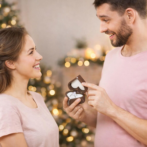 Wooden Love <b>Ring</b> <b>Box</b> Jewelry Storage Packaging Wedding Anniversary Valentine's Day Gift Carving Name - Product Image 3