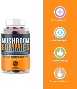 Éxito de ventas de <span class=keywords><strong>Amazon</strong></span>, gomitas vegetarianas de melena de León, champiñones, pegamento sin azúcar y producto de belleza para mujeres embarazadas - Product Image 2