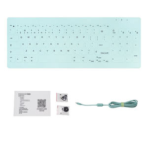 Nuevo Teclado Inalámbrico Industrial y Médico HengYu IP68 Resistente al Agua, de Silicona, con Tres Modos, USB Tipo-C, para Escritorio, Venta al Por Mayor - Product Image 1