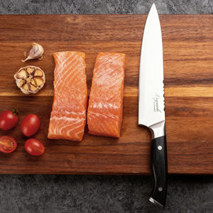 طقم سكاكين سانتوكو ياباني من 5 قطع بمقبض خشبي مريح وشفرات من الفولاذ عالي الكربون حادة ومتينة - Product Image 4