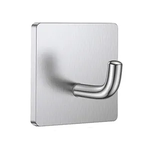 Adhesive Hooks Heavy Duty Stick on Wall Towel Hooks Waterproof Stainless Steel Adhesive Door Hook