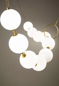 Zèle éclairage vente chaude ampoules pendantes dans la salle d'exposition or acrylique nordique suspension - Product Image 6