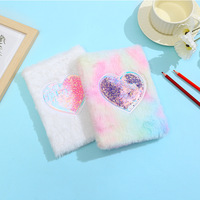 Carnet A5 Prêt à la Vente, Imprimé Cœur Créatif en Peluche, Impression Numérique, Journal Féminin Tendance, Reliure Cousue en Tissu