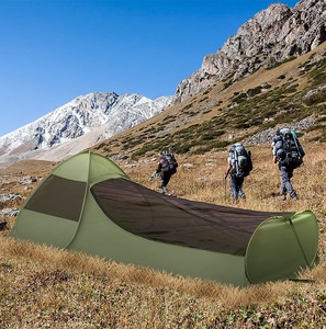 Sac de couchage moustiquaire adulte à ouverture rapide en 2 secondes, type hybride automatique, 3 saisons, super long, été, polyester, portable, extérieur - Product Image 2