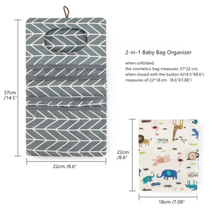 Bolsa portátil para guardar pañales de bebé con espejo y bolsillos para uso en viajes - Product Image 4