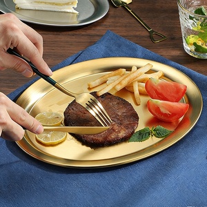 Plato Ovalado de Acero Inoxidable, Forma de Huevo, para Servir Pescado al Vapor, Aperitivos, Bocadillos, Fiestas, Cocina - Product Image 2