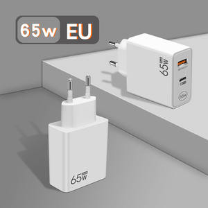 Adaptador de carga rápida 65W GaN PD 2. 2 + Tipo-C para portátiles iPhone Android, enchufe EU/US/UK - Product Image 1