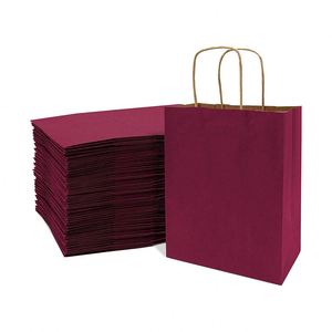 <b>Gifts</b> Bags with Handles <b>Small</b> Papers Craft Colored Kraft Totes for <b>Gifts</b> Shopping Merchandise Retail Boutique Paper Bags - Product Image 1