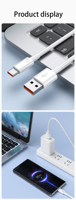 Vente en gros Câble de type C Charge rapide 6A Câble USB C Prise en charge de la transmission de données Câble de type c
