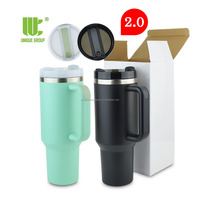 Tasse à café 40oz, étanche, isolée sous vide, bouteille en acier inoxydable, Double paroi, voyage thermique, eau chaude et froide, tasse en métal