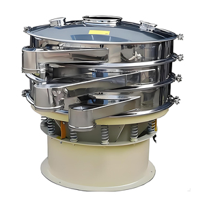 2 Layers Rotary Vibrating Screen Stainless Steel Motorized High Efficiency <strong>Fine</strong> Vibration <strong>Sieve</strong> Industrial Coffee Sieving - Product Image 2