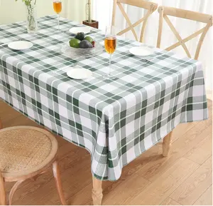 Heavy Duty Vinyl Tablecloth Waterproof Oil-Proof PVC Table Cloth Stain-Resistant Wipeable Rectangle Or Square Table Cover