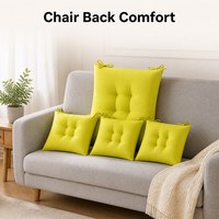 Coussin de chaise de bureau carré en polyester/coton tissé, très vendu, rembourrage 100% polyester, non amovible, lavable, motif vintage