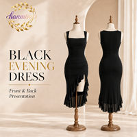 Robe bandeau sexy pour femme, avec un décolleté carré et une fente latérale avec volants, confectionnée sur mesure par le fabricant de vêtements.