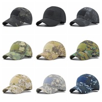 Casquette de baseball pour hommes 6 panneaux en coton Desert Camo Velcro Patch Back Snapback Peaked Trucker avec velcro Patch amovible