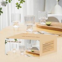 Estick Tasse de montagne en verre transparent de grande valeur mignon Ins vent gobelet de boisson pour fête café Dessert jus usine vente en gros