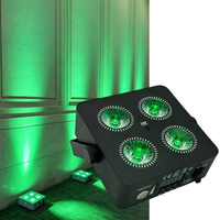 Projecteur LED PAR 4x18W rechargeable 6-en-1 RGBWAUV sans fil DMX avec télécommande APP pour mariage, toile de fond et éclairage de scène