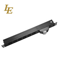 Bloc de distribution d'alimentation (PDU) LE IEC C13 avec interrupteur, 19 pouces, en alliage d'aluminium, 220V 10A, pour armoire réseau, 6/8 prises, LE ou OEM
