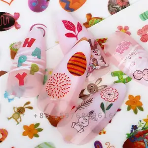 2023 custom neon glitter art toe big bag designs trasparente winter rose sport nail stickers