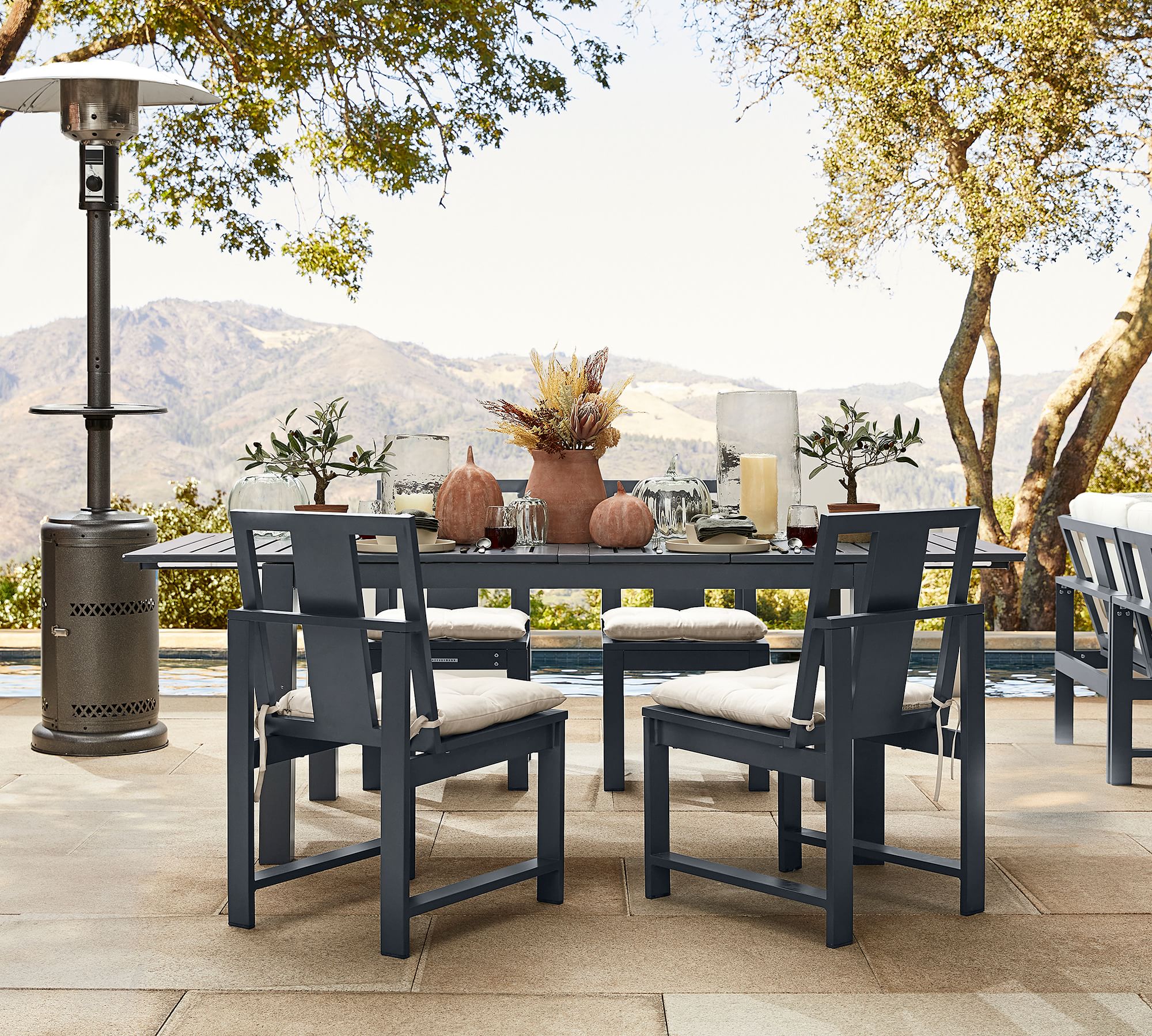 Hot Sale outdoor furniture sets  Patio table Luxury Modern aluminum garden set