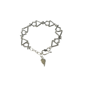Pulsera triangular de plata de ley S925 para mujer, diseño geométrico, joyería de uso diario - Product Image 5