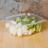 Doorzichtige Huisdier Scharnierende Deli Container 8Oz 12Oz 16Oz 24Oz 32Oz Lekbestendige Recyclebare Plastic Clamshell Voedselcontainer Voor Desserts