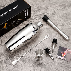 Смесительная ложка для коктейлей, 25 унций, набор для шейкера 750 мл, аксессуары для бара, 7 шт., набор для барменов из нержавеющей стали - Product Image 3