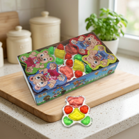 OEM 80g Mignon Gobelet de Gelée Ours Dessin Animé Boisson Fruitée Multicolore pour Tous les Âges