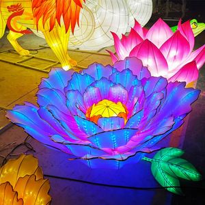 Lanterne de porte en tissu de soie chinois faite à la main avec LED, imperméable, résistante au soleil et à la neige, décoration extérieure, sculpture avec taille personnalisée - Product Image 4