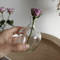 Vase décoratif pour la maison, forme goutte d'eau, diffuseur vide en verre, personnalisable avec logo, promotion artisanale - Meilleures ventes