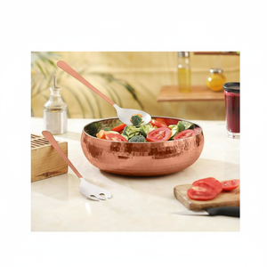 Venta al por mayor cobre ensalada frutas tazón vajilla tazón y tamaño personalizado y pulido a mano - Product Image 1