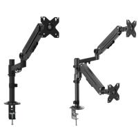 Support de moniteur universel à double écran pour ordinateur de bureau, bras de fixation à ressort à gaz, vente chaude, usine MASTER ODM OEM