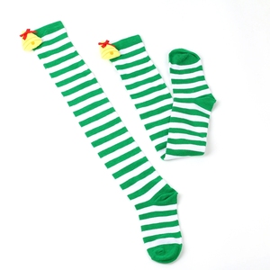 Christmas <b>Thigh</b> High <b>Socks</b> for Women Striped Over the Knee Stockings with Bell Details Festive Holiday Long <b>Socks</b> Cosplay - Product Image 3