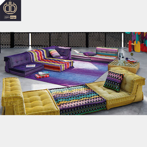 Tecidos modulares estilo francês sofá secional sofá moderno mahjong sofá tecido floral roche bobois mahjong sofá conjunto - Product Image 2