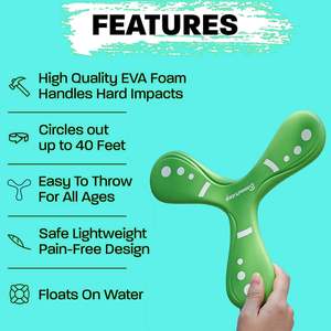 Boomerang souple pour enfants et adultes, disque volant à trois ailettes, jeux interactifs de plein air, jouets sportifs d'extérieur - Product Image 5