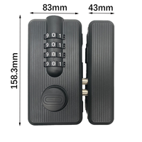 Cerradura de Código de 4 Dígitos de Metal ABS Impermeable para Fábrica Oficina Cerradura de Puerta Corredera Sin Llave Segura BBDHOME U6