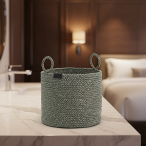 New Design Cotton Basket With Handle Laundry <strong>Hamper</strong>, Baby and Pet Toy Storage, Big Towel Basket, Blanket Holder, Cotton Rope Bin - Product Image 2