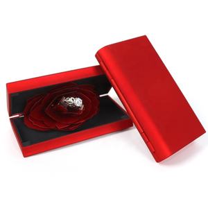 Caja de Anillo de Boda Elegante al por Mayor, Estilo Nuevo, con Flores de Papel en el Interior, Caja de Joyería para Rosario - Product Image 6
