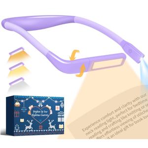 Luz de Lectura LED para el Cuello, Protección Ocular, 3000K/4000K/6000K, 80 Horas de Iluminación, Luz LED Recargable para el Cuello - Product Image 1