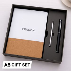 Carnet de luxe A5 avec stylo, impression sérigraphiée, emballage cadeau personnalisé pour clients d'entreprise, cadeaux promotionnels de marque - Product Image 2